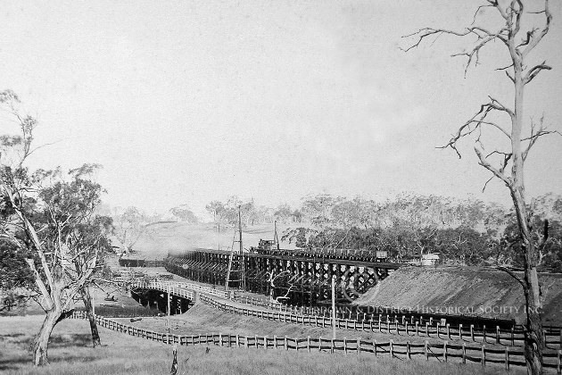874a. Train on McKinnons Bridge, c.1890